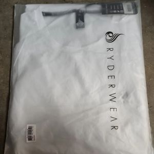RYDERWEAR-Mens White Mesh Active T-Shirt-XL